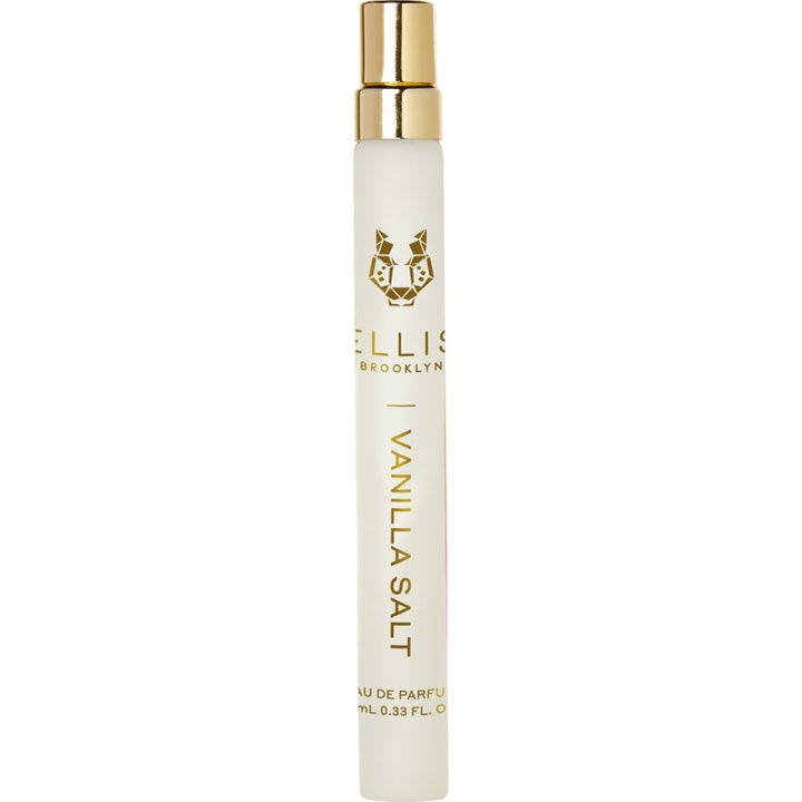 Ellis Brooklyn Vanilla Salt Eau De Parfum 10 ml parfym i en smal flaska av frostat glas med guldfärgad kork och guldtext