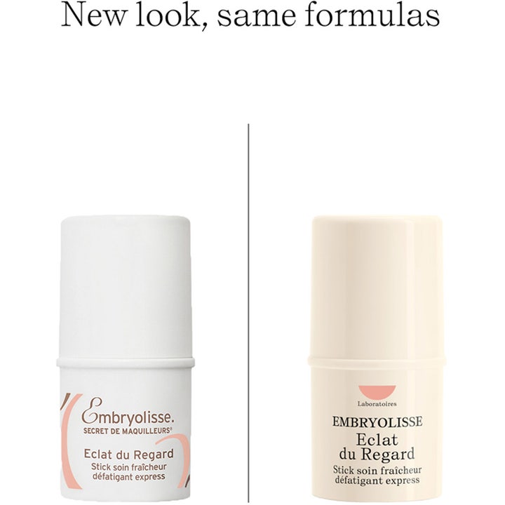 Embryolisse Radiant Eye 4,5 g uppiggande ögonstick som visar både den gamla vita och nya krämvita designen.