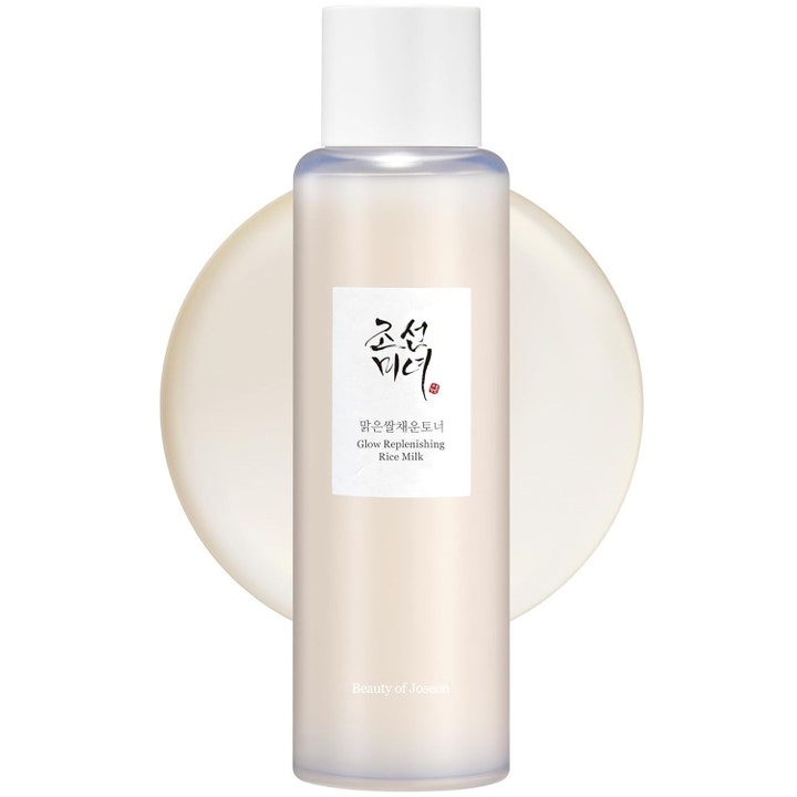 Beauty of Joseon Glow Replenishing Rice Milk 150 ml ansiktsmjölk för torr hud i frostad flaska med vit kork