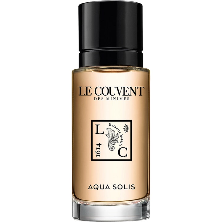 Le Couvent Des Minimes Aqua Solis 50 ml botanical cologne parfym ger fräschör i glasflaska med svart kork och gyllene vätska