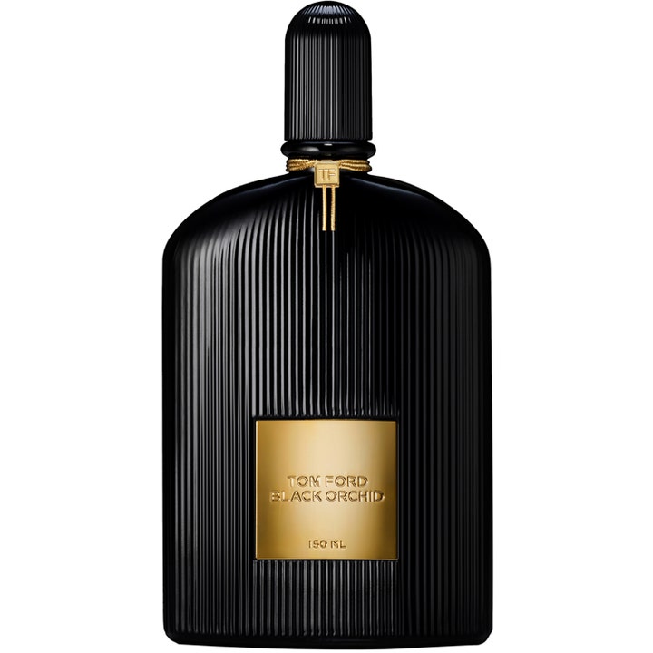 Tom Ford Black Orchid Eau de Parfum 150 ml designer parfym dam i en svart räfflad glasflaska med gulddetaljer