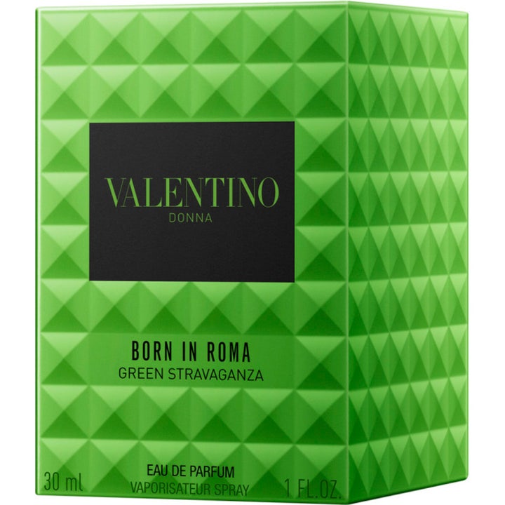 Valentino Born in Roma Donna Green Stravaganza 30 ml damparfym i grön nitmönstrad glasflaska och matchande box