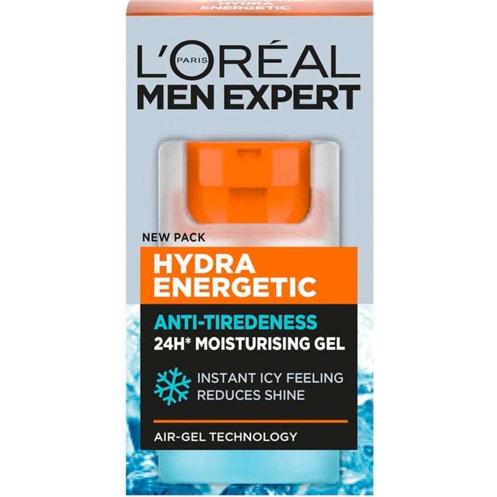L'Oréal Paris Men Expert Hydra Energetic 100 ml återfuktande ansiktsgel i orange och grå ytterförpackning