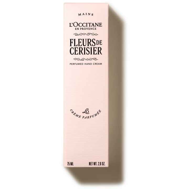 L'Occitane en Provence Fleurs De Cerisier 75 ml mjukgörande handkräm i ljusrosa ytterförpackning av kartong