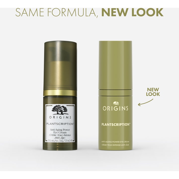 Origins Plantscription Anti-Aging Power Eye Cream 15 ml anti-aging ögonkräm med peptider i gammal och ny New Look-design.