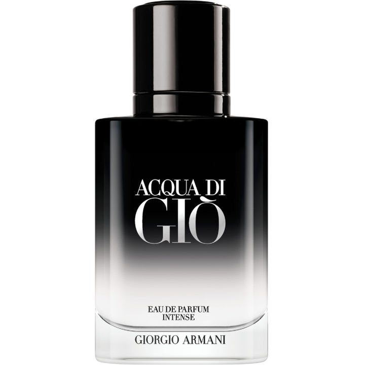 Armani Acqua Di Gio Homme Intense 30 ml herrparfym i en glasflaska med svart gradient och svart kork