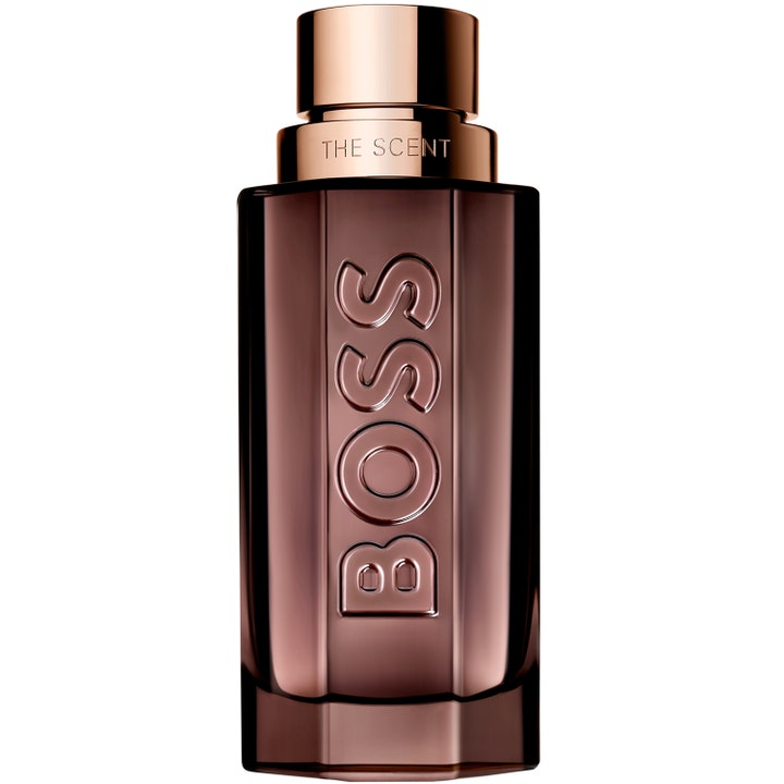 Hugo Boss The Scent Le Parfum 100 ml exklusiv parfym herr i mörkbrun glasflaska med detaljer i roséguld