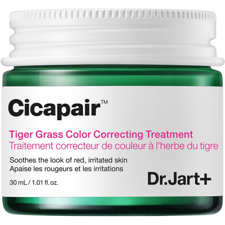 Dr. Jart+ Cicapair Tiger Grass Color Correcting Treatment 30 ml lugnande ansiktskräm i grön glasburk