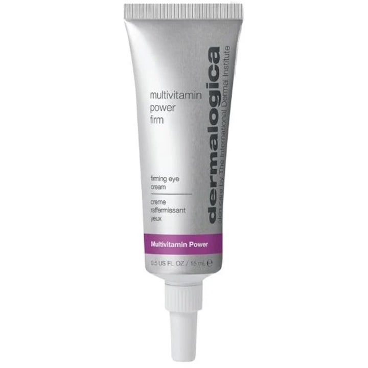 Dermalogica Multivitamin Power Firm 15 ml antiåldrande behandling i en silverfärgad tub med vit pip.