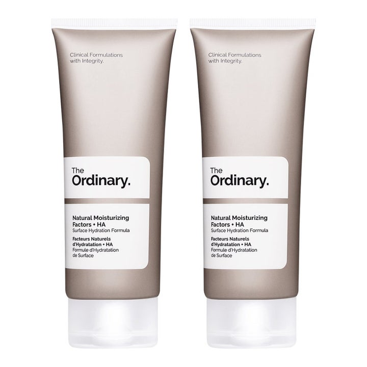 The Ordinary Natural Moisturizing Factors + HA duo 2x100 ml fuktgivande ansiktskräm i grå tuber med vita lock