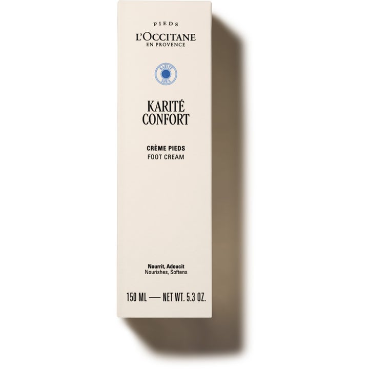 L'Occitane en Provence Shea Butter Foot Cream 150 ml mjukgörande l'occitane fotkräm i krämvit ytterkartong