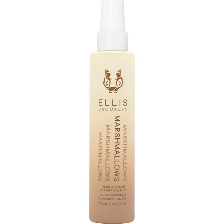 Ellis Brooklyn Marshmallows Hair And Body Fragrance Mist 100 ml parfym för hår och kropp i beige och persikofärgad sprayflaska