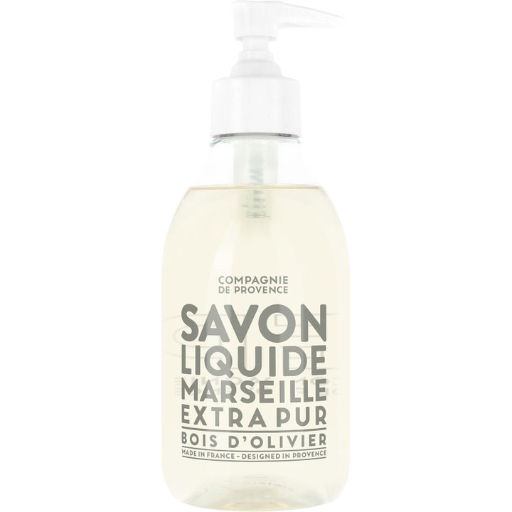 Compagnie de Provence Savon Liquide Marseille 500ml olivtvål flytande i en genomskinlig flaska med vit pump.
