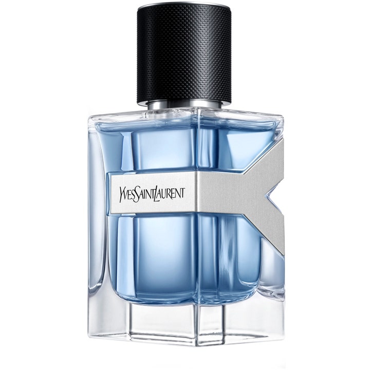 Yves Saint Laurent Y Eau de Toilette 60 ml fräsch herrparfym i glasflaska med ljusblå vätska och silvrig detalj