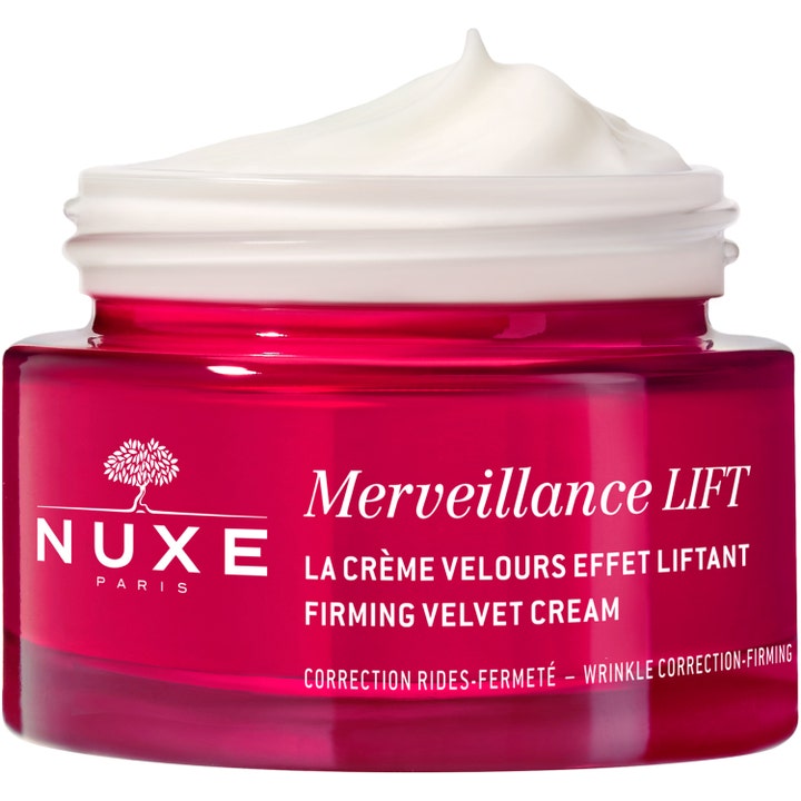 Nuxe Merveillance LIFT Firming Velvet Cream 50 ml anti-age uppstramande kräm med krämig textur i röd glasburk