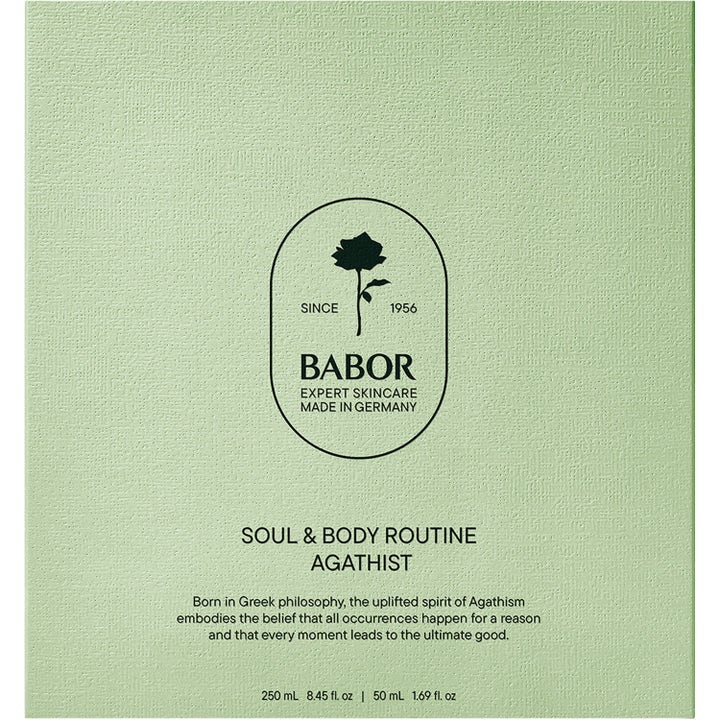 Babor Soul &amp; Body Gift Set Agathist 300 ml kroppsvård i ljusgrön texturerad presentask