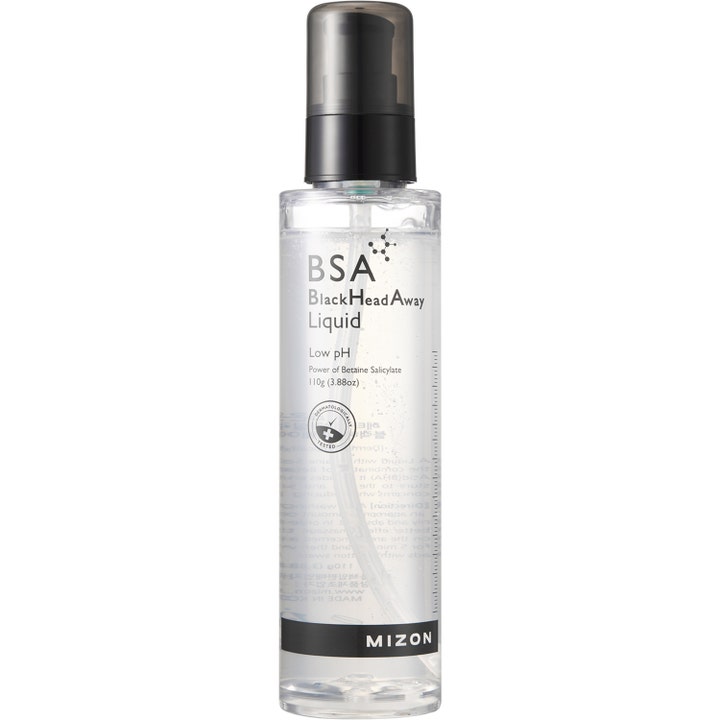 Mizon BSA Blackhead Away Liquid 110g betain salicylat hudvård för svartpormsbehandling i genomskinlig pumpflaska