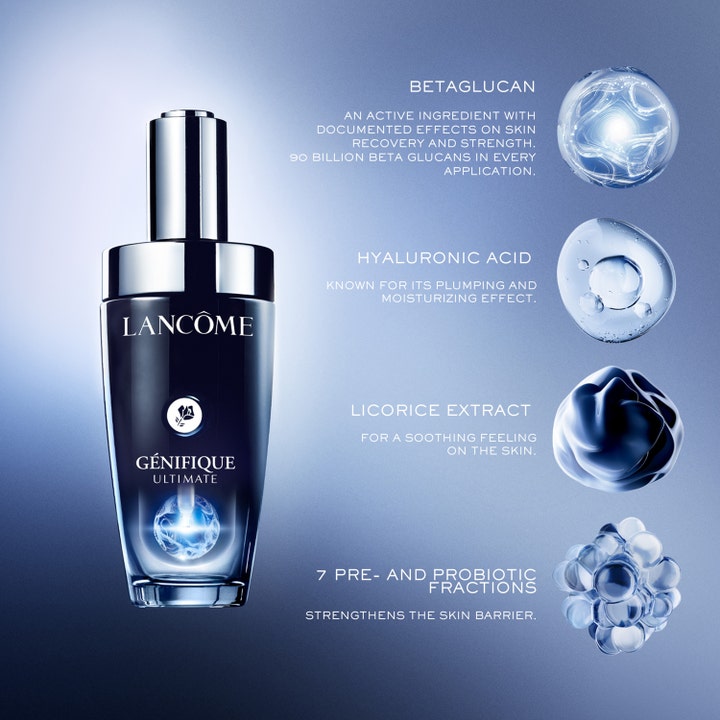 Lancôme Génifique Ultimate Serum 50 ml anti aging serum för mogen hy med hyaluronsyra och probiotika.