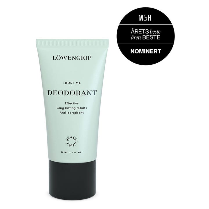 Löwengrip Trust Me Deodorant 50 ml i ljusgrön tub med svart lock som ger ett effektivt skydd.