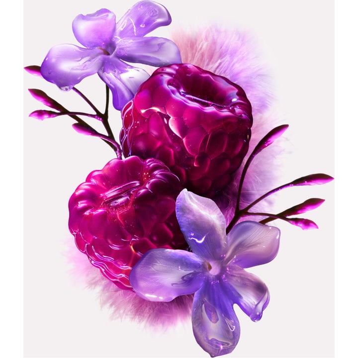 Mugler Alien Pulp Eau de Parfum 30ml damparfym med konstnärliga rosa hallon och lila blommor