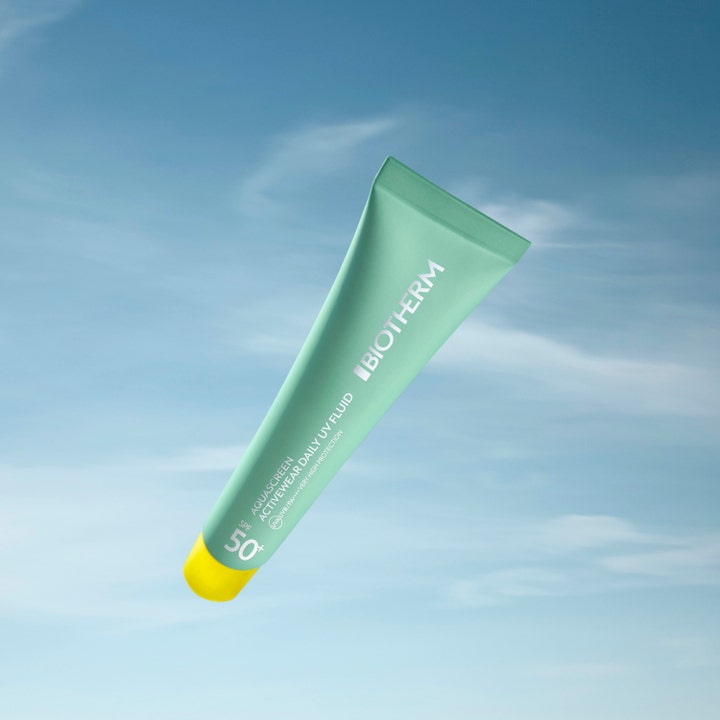 Biotherm Aquascreen 40 ml solkräm spf 50 ansiktskräm i grön tub med gult lock ger ett effektivt biotherm uv-skydd.