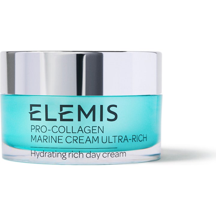 Elemis Pro-Collagen Marine Cream Ultra Rich 50 ml anti age ansiktskräm för torr hud i turkos burk med silverlock