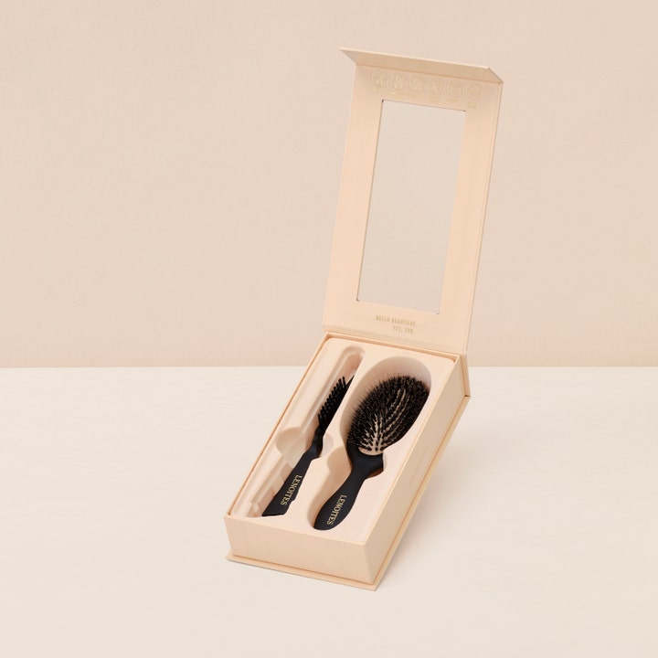 Wild Boar Hair Brush with Cleaning Tool
