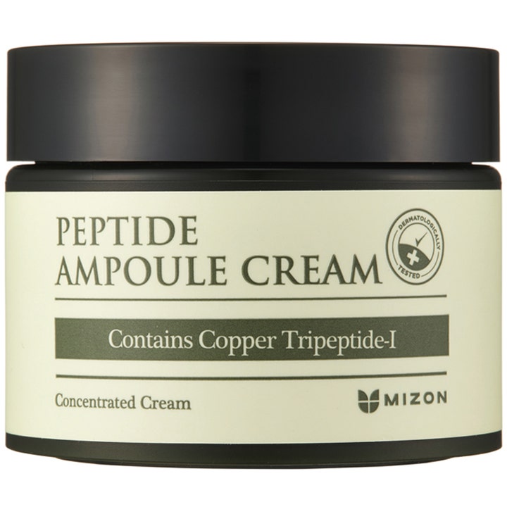 Mizon Peptide Ampoule Cream 50ml Mizon peptid kräm med copper peptide i en svart burk med beige etikett