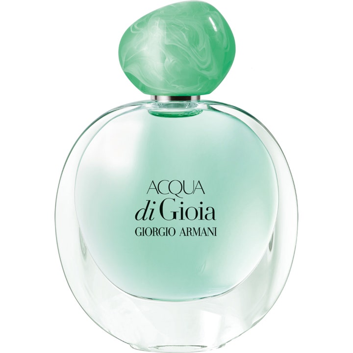 Armani Acqua di Gioia Eau de Parfum 50 ml fräsch parfym dam i rund glasflaska med ljusgrön vätska och marmorerat grönt lock