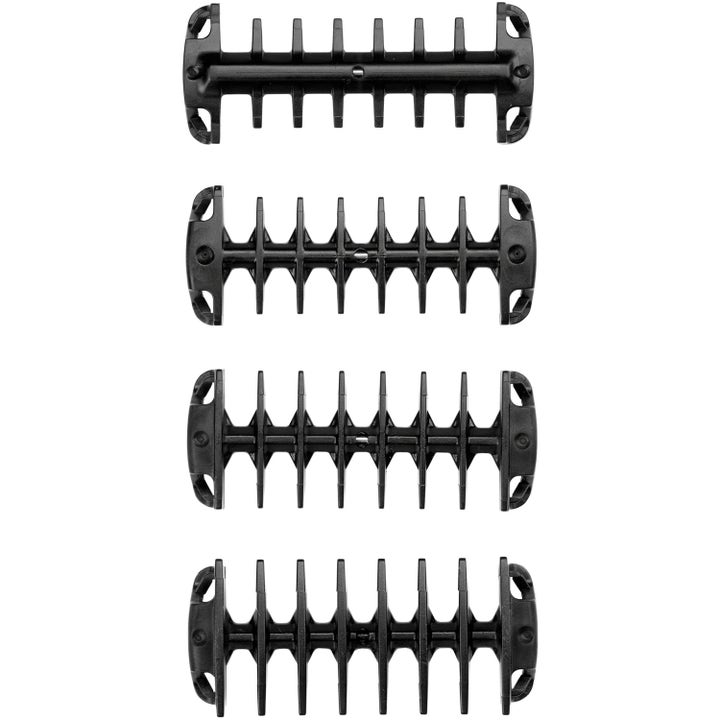 BaByliss Super X Metal X Blade 1 st skäggtrimmer med fyra svarta distanskammar i olika storlekar