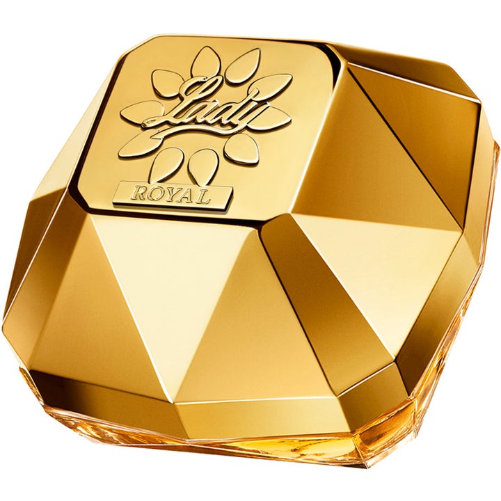 RABANNE Lady Million Royal 30 ml blommig eau de parfum i en diamantformad guldflaska med slipade fasetter