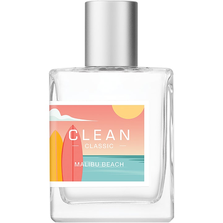 Clean Classic Malibu Beach 60 ml sommarparfym beach i glasflaska med silverkork och färgglad etikett