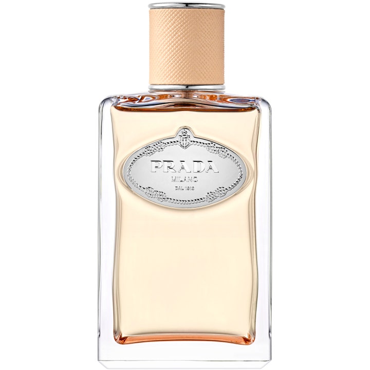 Prada Infusion de Fleur d'Oranger Eau de Parfum 100 ml apelsinblom parfym dam i glasflaska med silveremblem och persikofärgat lock