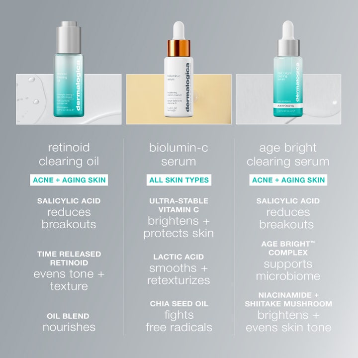 Dermalogica AGE Bright Clearing Serum 30 ml hudklaring med en lättflytande och genomskinlig konsistens.
