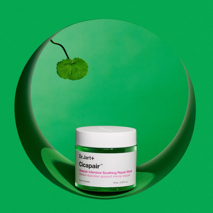 Dr.Jart+ Cicapair Sleepair Intensive Soothing Repair Mask 75 ml fuktgivande nattmask i grön burk med centella anti-rodnad