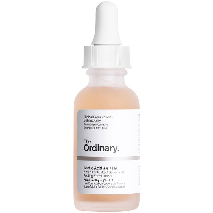 The Ordinary Lactic Acid 5% + HA 30ml mjölksyra hudvård ger mild exfoliering ansikte i glasflaska med pipett