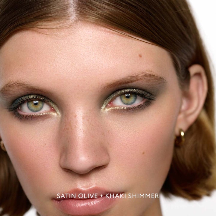 Satin And Shimmer Duet Eyeshadow Satin Olive And Khaki Shimmer