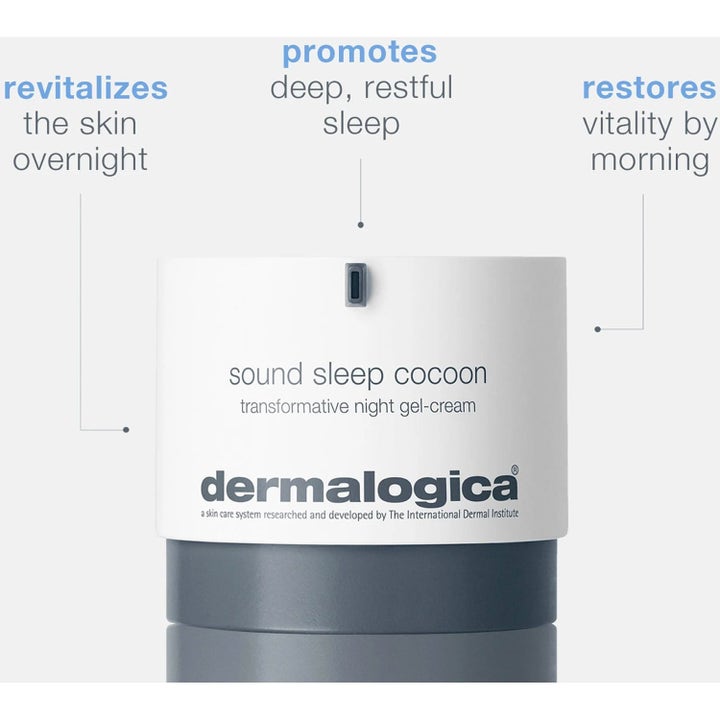 Dermalogica Sound Sleep Cocoon nattkräm i gelform som främjar djup sömn och vitaliserar huden under natten.