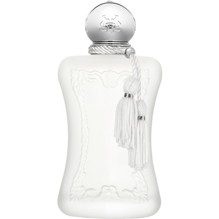Parfums de Marly Valaya Eau de Parfum 75 ml nischparfym dam i vit frostad flaska med silverlock och vita tofsar