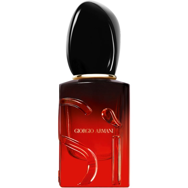 Armani Si Passione Intense 30 ml exklusiv parfym dam i röd glasflaska med svart lock och präglat mönster