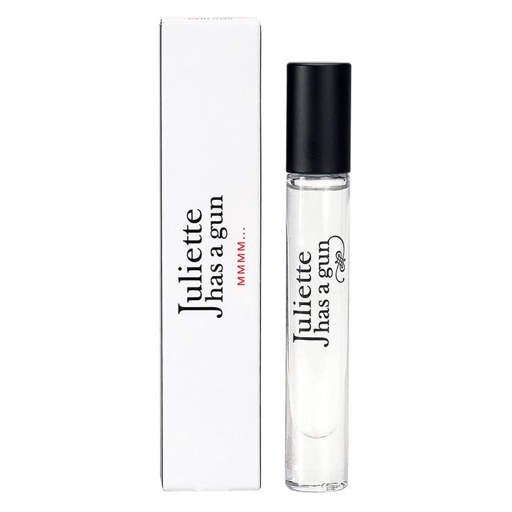 Juliette has a gun Mmmm... Eau de Parfum 7,5 ml gourmand doftnoter parfym i vit ask och smal glasflaska med svart kork