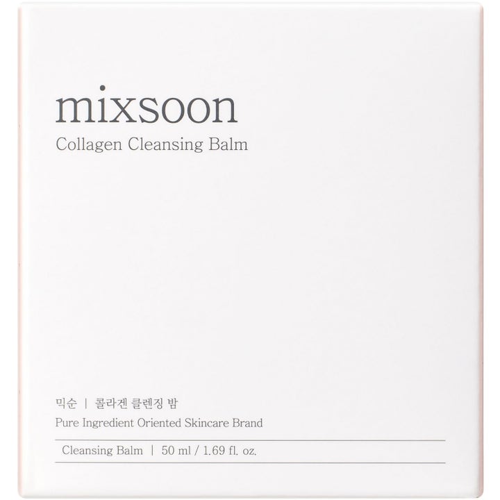 Mixsoon Collagen Cleansing Balm 50 ml rengöringsbalm i en vit minimalistisk ytterbox med stilren svart text