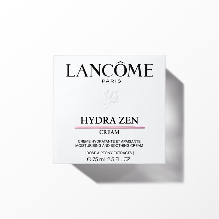 Lancôme Advanced Hydrazen Day Cream 75 ml återfuktande ansiktskräm i vit ytterbox med extrakt från ros och pion.