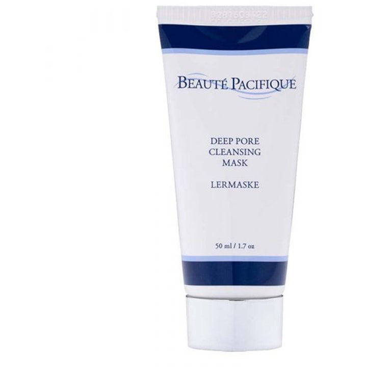 Beauté Pacifique Deep Pore Cleansing Mask 50 ml porminskande lermask i vit tub med silverlock ger ren hud utan pormaskar.