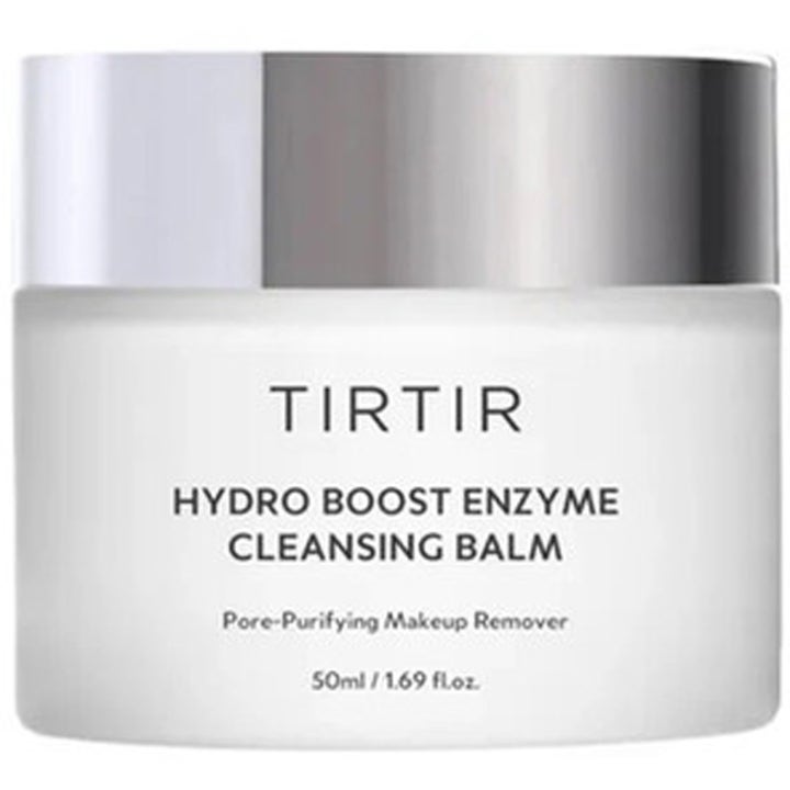 Tirtir Hydro Boost Enzyme Cleansing Balm 50ml djuprengörande ansiktsrengöring i frostad glasburk med silverlock