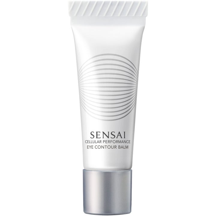 Sensai Cellular Performance Eye Contour Balm återfuktande ögonvård i vit tub med elegant silverkork.
