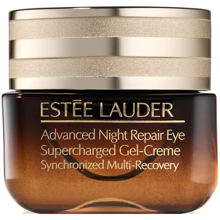 Estée Lauder Advanced Night Repair Eye 15 ml gel ögonkräm mot rynkor i en lyxig brun glasburk med guldkork