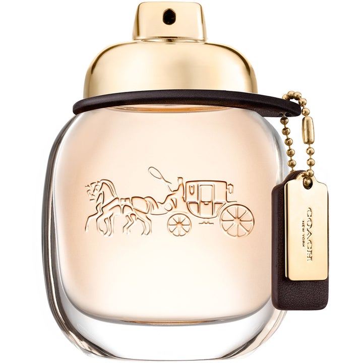 COACH Coach Eau de Parfum 30 ml blommig parfym coach i rundad glasflaska med guldfärgat lock och svart läderdetalj