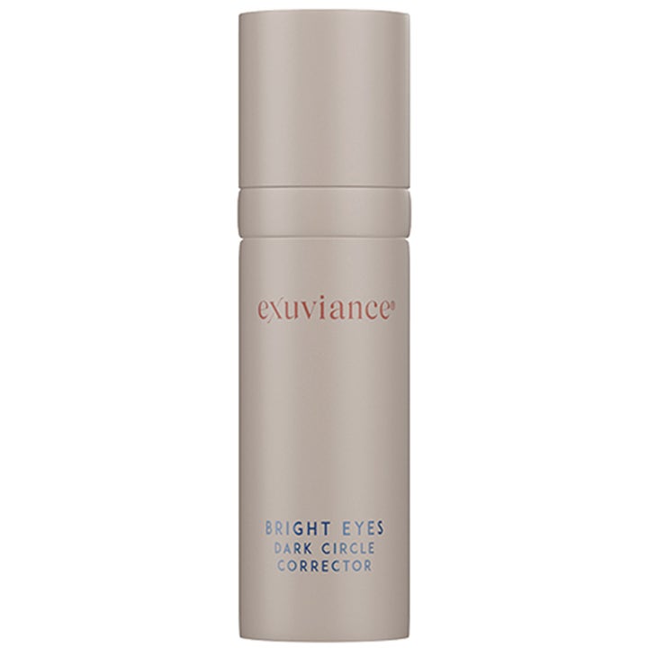 Exuviance Daily Eye Smoother 15 g återfuktande ögonkräm mot mörka ringar i beige flaska märkt Bright Eyes.