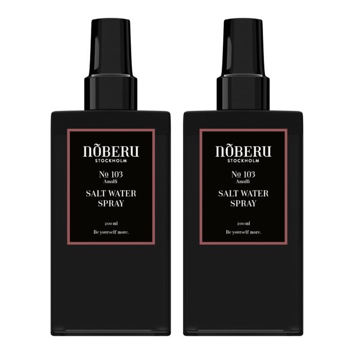 Nõberu Salt Water Spray Amalfi Duo 400ml ger volym och textur i två svarta flaskor med svarta spraymunstycken